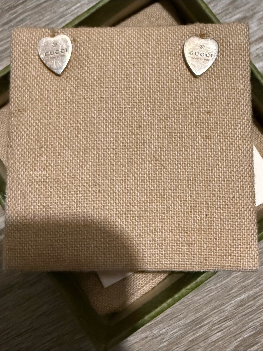 Gucci Silver Heart earrings with packaging - Picture 3 of 5